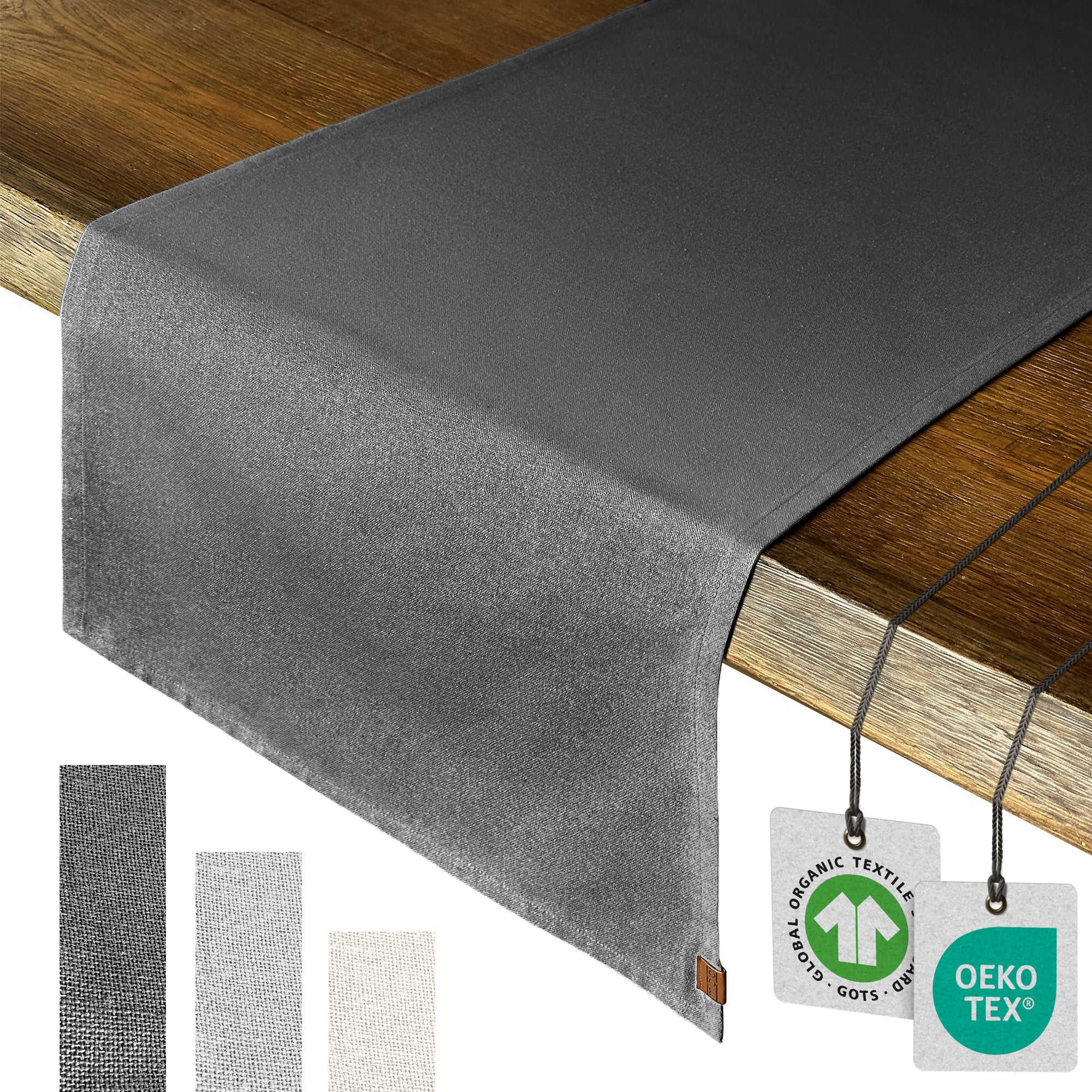 Tischläufer aus 100% 150 x Bio-Baumwolle – - Design 40 cm MIQIO®