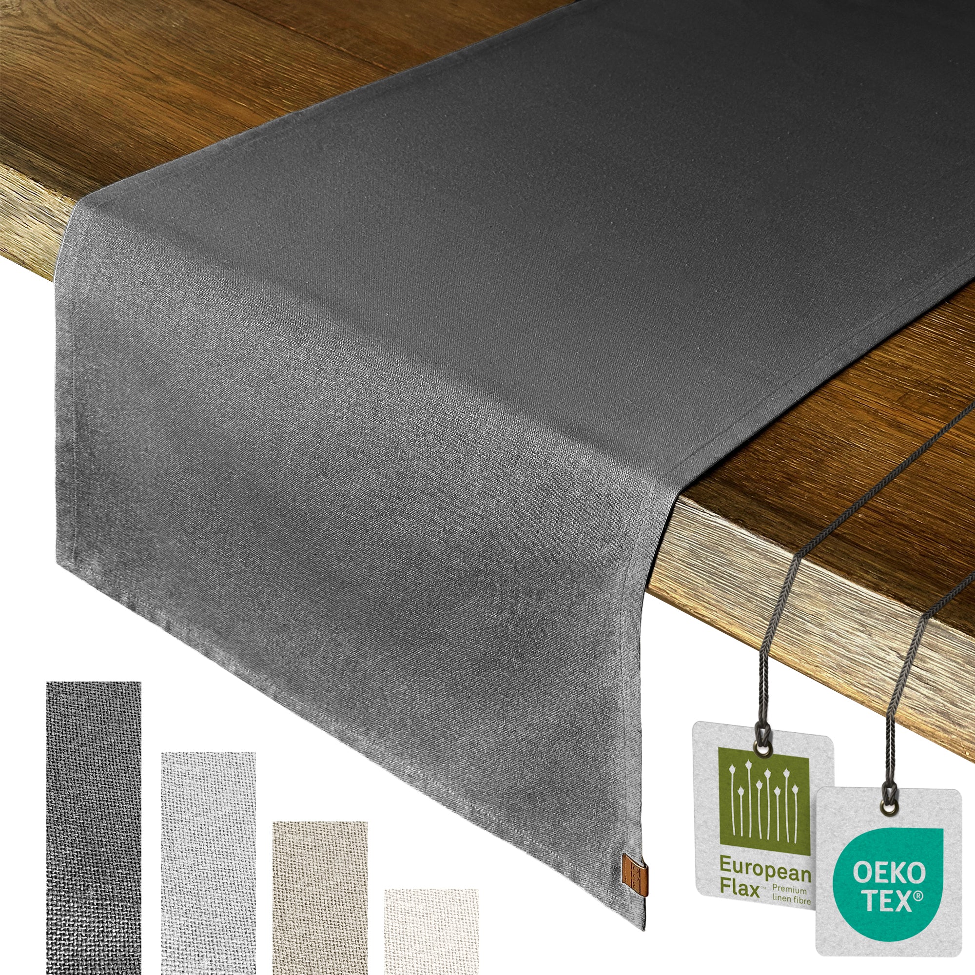 Premium – Tischläufer Design 100% cm - 40 x 150 aus MIQIO® Leinen