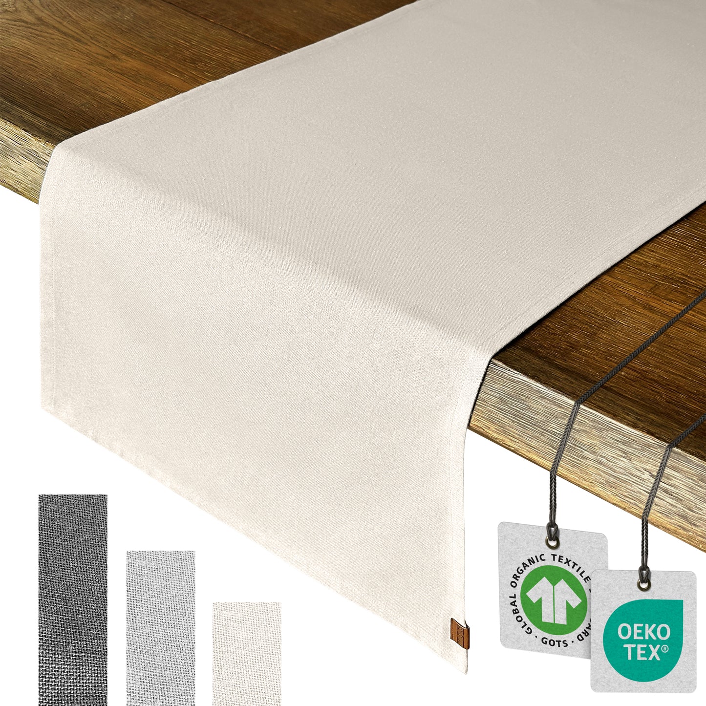 Tischläufer aus 100% Bio-Baumwolle 150 - Design cm – 40 x MIQIO®