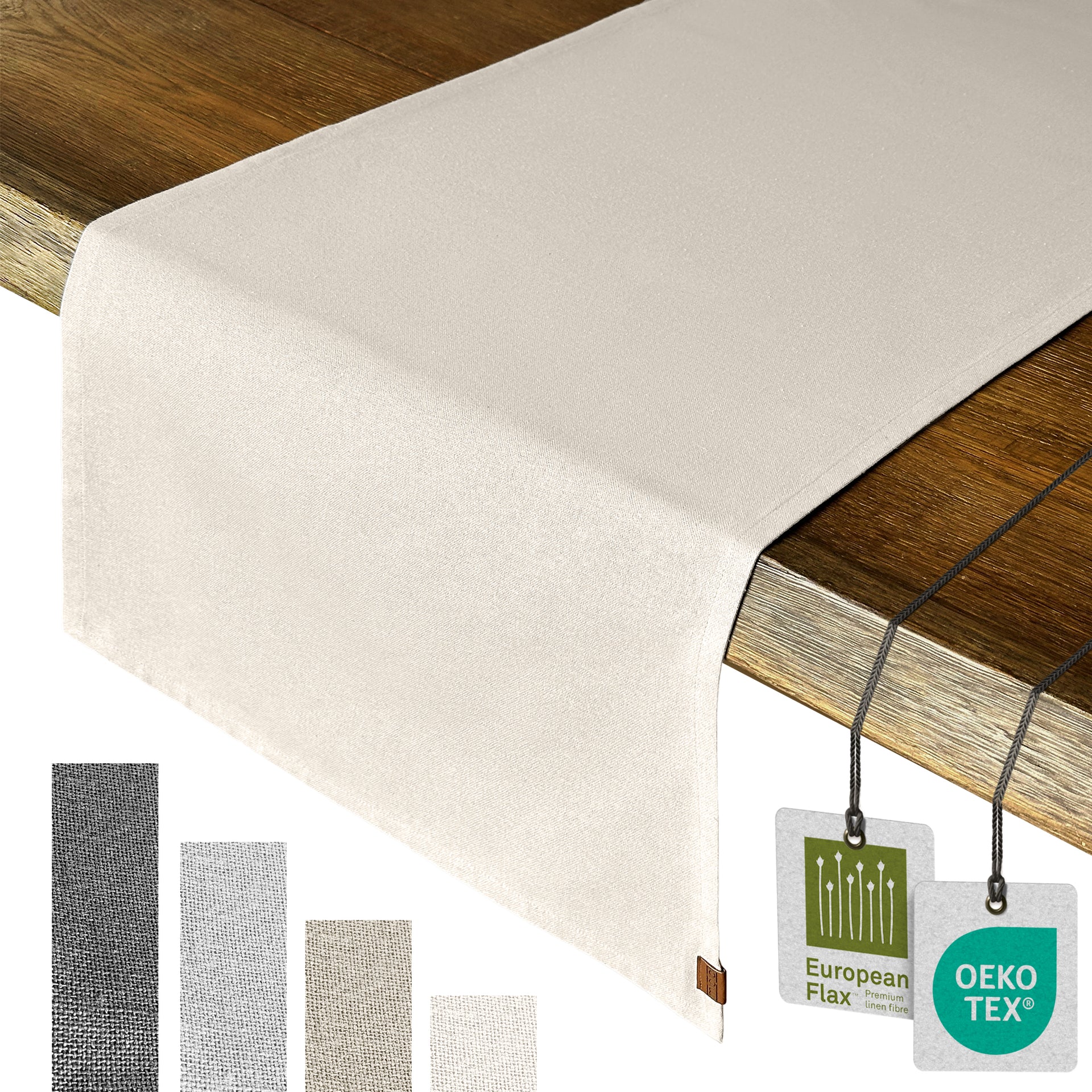 Premium Tischläufer Design Leinen MIQIO® - aus – 100% cm x 150 40